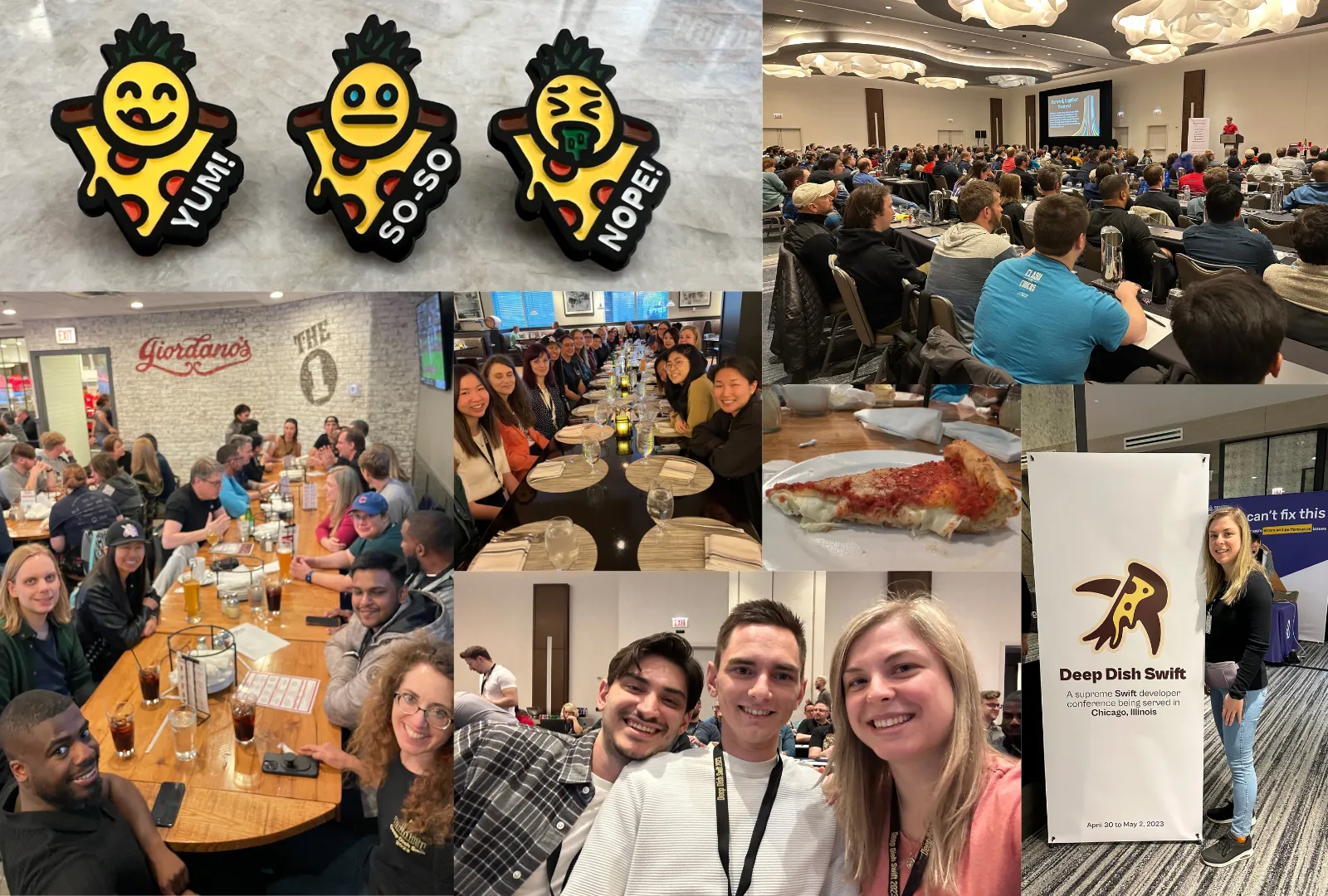 A collage of images from DeepDishSwift 2023 A collage of images from DeepDishSwift 2023