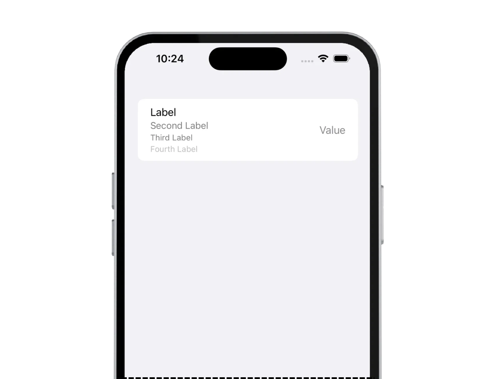 Form with LabeledContent and four Text views as a label Form with LabeledContent and four Text views as a label
