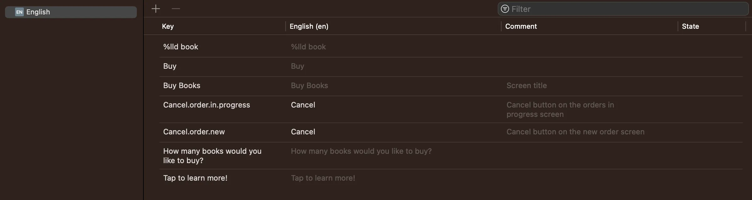 String Catalog in Xcode with populated strings String Catalog in Xcode with populated strings