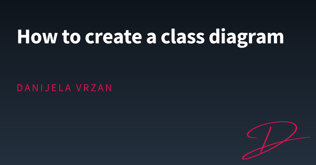 How to create a class diagram | Danijela's blog