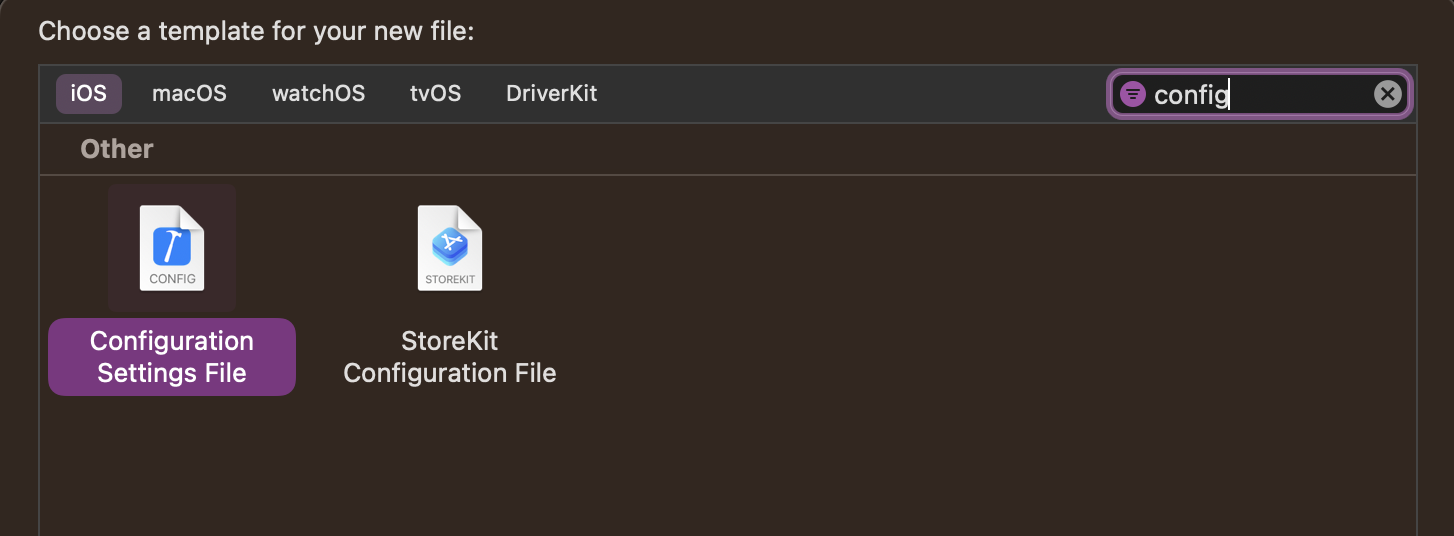 Configuration Settings File in Xcode